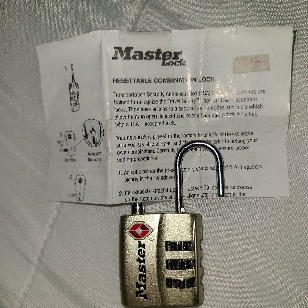 (New) Master Lock resettable combination padlock